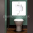 back to wall toilet pack with concealed push button cistern