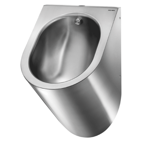 Delabie DELTA Wall-Hung Urinal Exposed Water Inlet Recessed Water Outlet