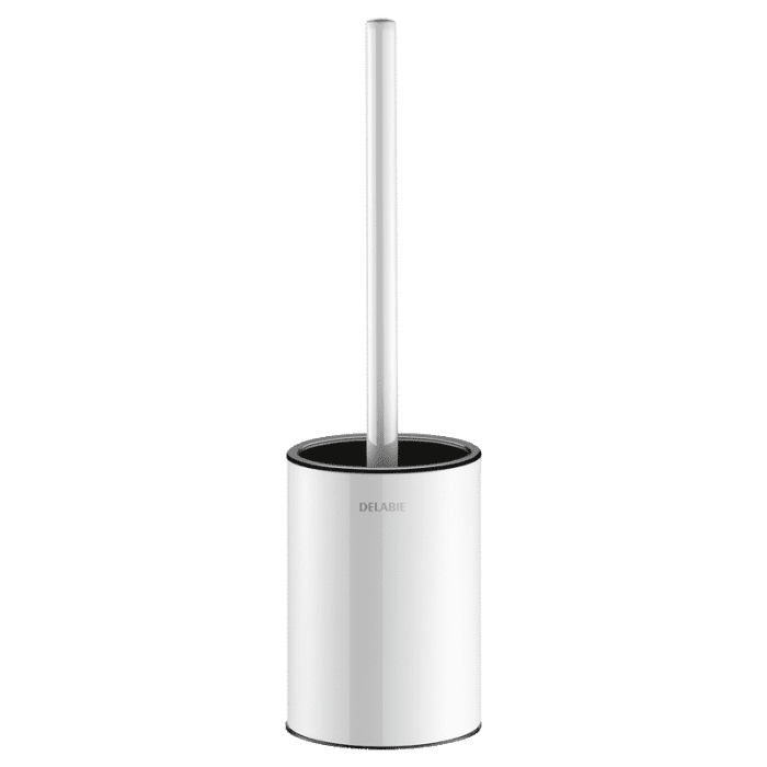 Delabie Toilet Brush Set Without Lid Wall Mounted Powdercoated White