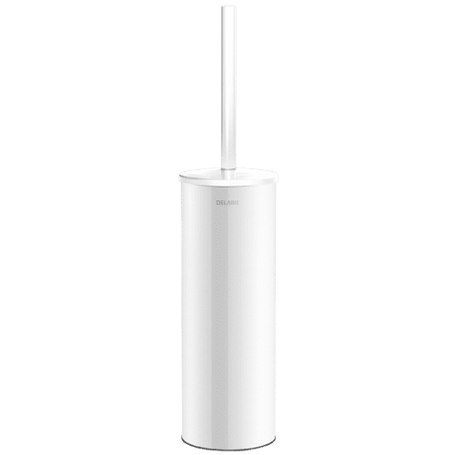 Delabie Toilet Brush Set With Lid Wall Mounted Powder Coated White