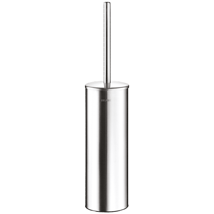 Delabie Toilet Brush set With Lid Wall Mounted Polished Satin