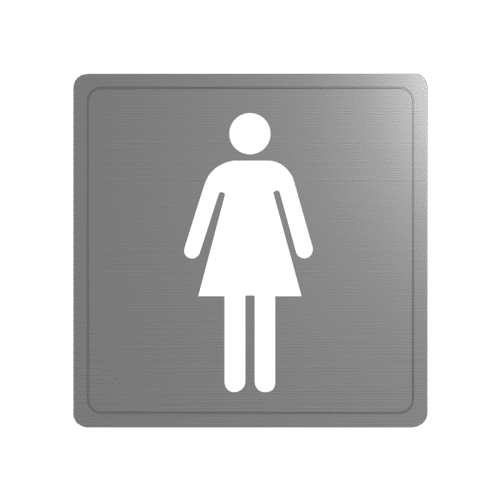 Delabie Stainless Steel Toilet Sign Female