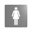 Delabie Stainless Steel Toilet Sign Female