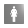 Delabie Stainless Steel Toilet Sign Female