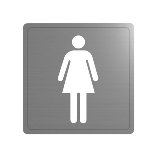 Delabie Stainless Steel Toilet Sign Female