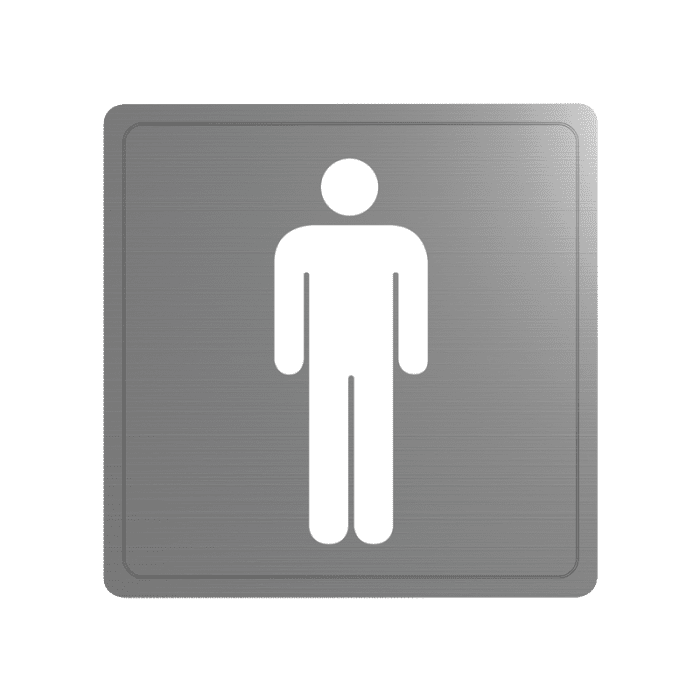 Delabie Stainless Steel Toilet Sign Male