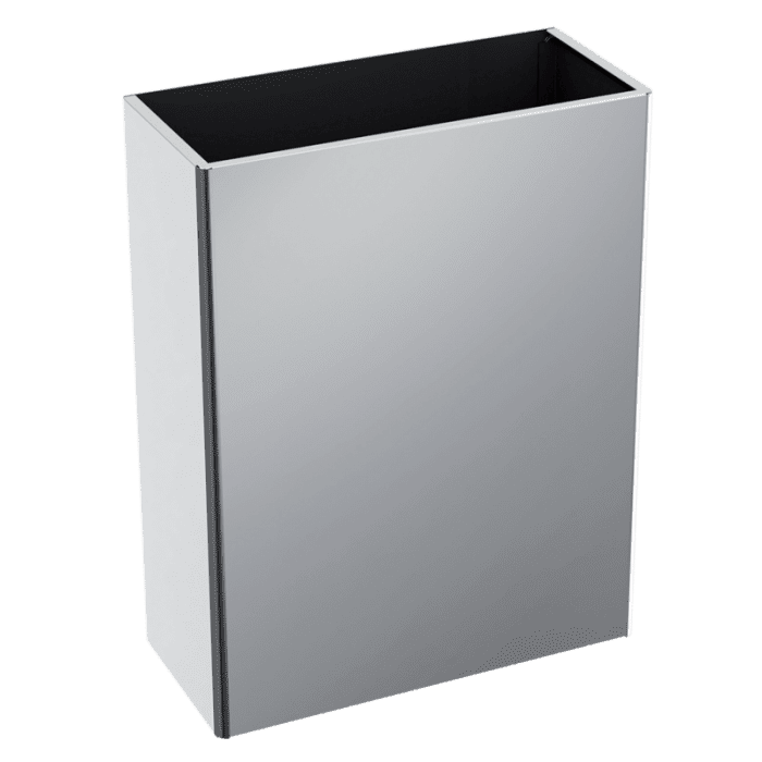 Delabie Wall Mounted Waste Bin 38 Litres Polished Satin