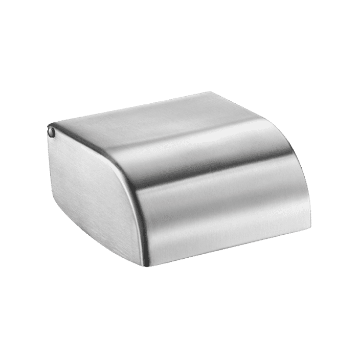 Delabie Toilet Roll Holder With One Piece Cover Polished Satin