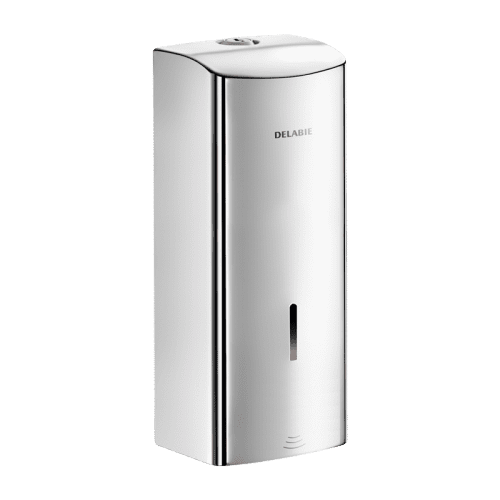 Delabie Electronic Wall Mounted Soap Dispenser Stainless Steel Bright Polished Finish