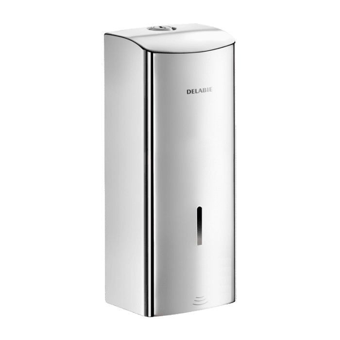 Delabie Electronic Wall Mounted Soap Dispenser Stainless Steel Bright Polished Finish