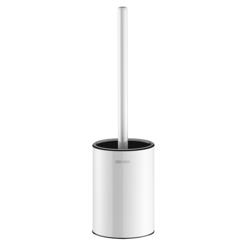 Delabie Floor Standing Toilet Brush Set (Without Lid) (White Powder-Coated)