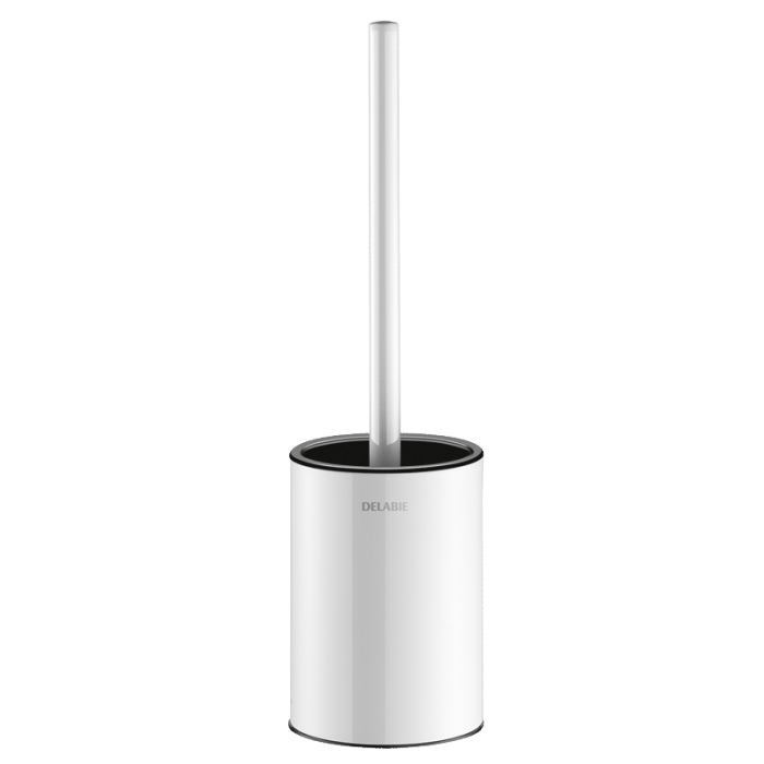 Delabie Floor Standing Toilet Brush Set (Without Lid) (White Powder-Coated)