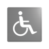 Delabie Stainless Steel Disabled Toilet Sign
