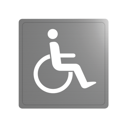 Delabie Stainless Steel Disabled Toilet Sign