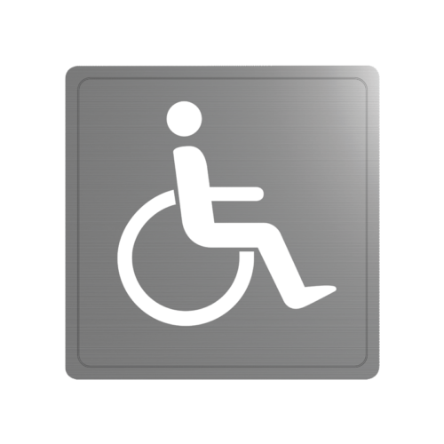 Delabie Stainless Steel Disabled Toilet Sign