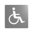 Delabie Stainless Steel Disabled Toilet Sign
