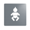 Delabie Stainless Steel Toilet Sign "Changing Facilities for Babies"