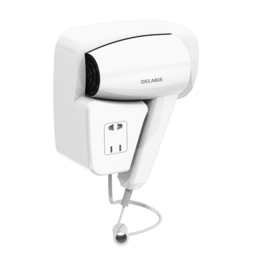 Delabie Wall-Mounted Hair Dryer with Shaver Socket