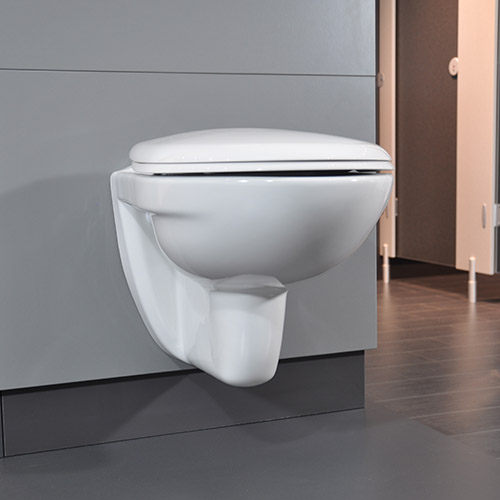 wall hung toilet for commercial washrooms
