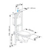 Wall hung toilet dimensions diagram