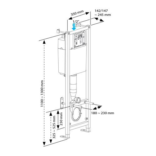 Installation bâti-support Verso 350 SIAMP 