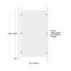 MFC Modesty Screen 501-1000 Plain Grey
