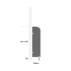 MFC Urinal screen 300 Stone Grey