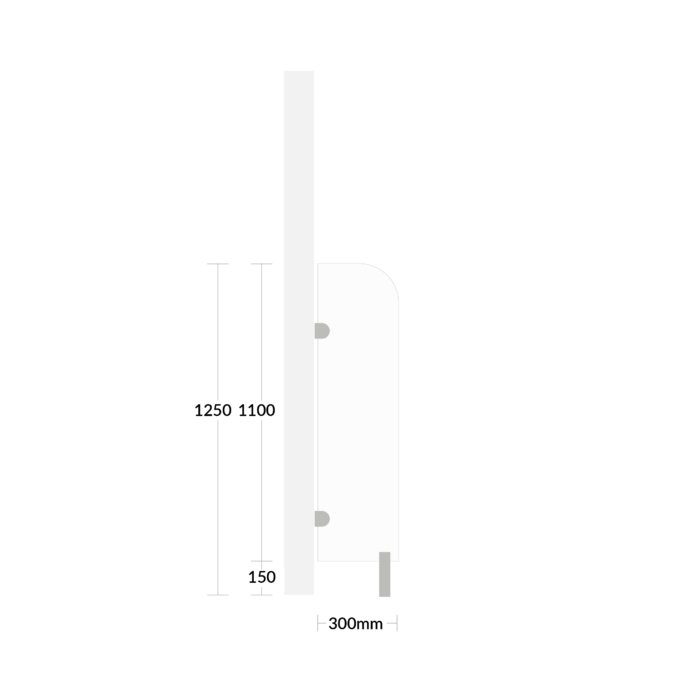 MFC Urinal screen 300 White