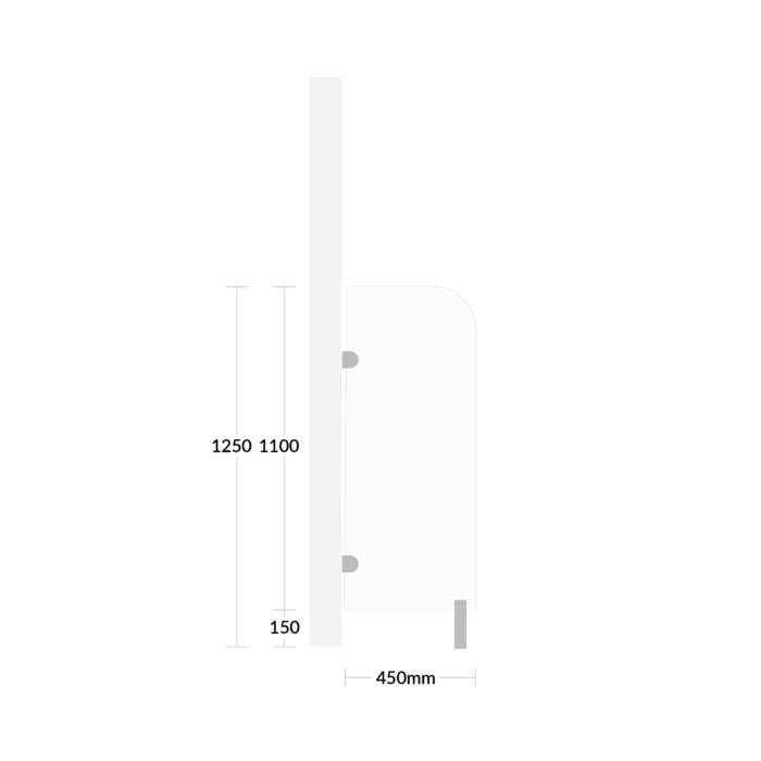 MFC Urinal screen 450 White