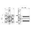 Recessed waterproof housing for TEMPOMATIC 4 urinal diagram 430PBOX