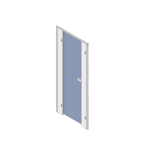 Pendle Toilet Cubicle Door Pack in Misty Blue with Plain Grey Pilasters
