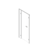 Pendle Toilet Cubicle Door Pack Box A with White Doors and White Pilasters