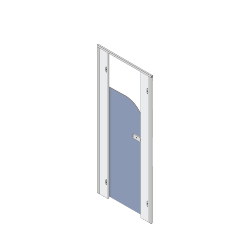 Pendle Junior Door Pack A with Misty Blue Doors and plain grey pilasters