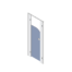 Pendle Junior Door Pack A with Misty Blue Doors and plain grey pilasters
