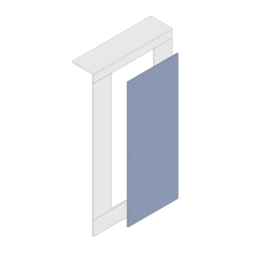 Pendle Wall Panel Pack Misty Blue with Plain Grey Flash Gaps