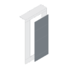 Pendle wall panel pack, stone grey with plain grey flash gaps