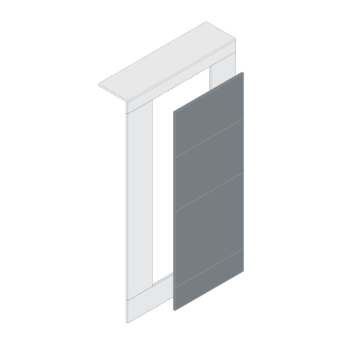 Pendle wall panel pack, stone grey with plain grey flash gaps
