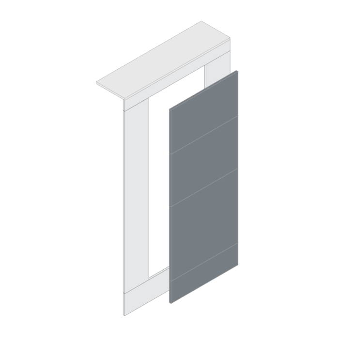 Pendle wall panel pack, stone grey with plain grey flash gaps