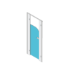Pendle Junior Door Pack A with Blueberry doors and plain grey pilasters