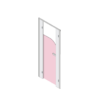 Pendle Junior Marshmallow toilet cubicle pack with plain grey pilasters