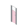 Pendle Junior Toilet Cubicle Pack with Marshmallow Door and Stone Grey Pilasters
