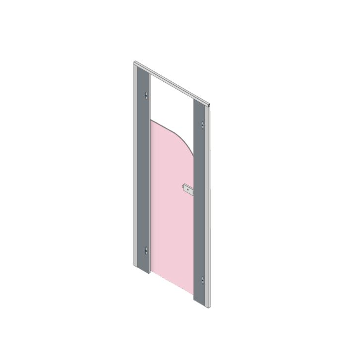Pendle Junior Toilet Cubicle Pack with Marshmallow Door and Stone Grey Pilasters