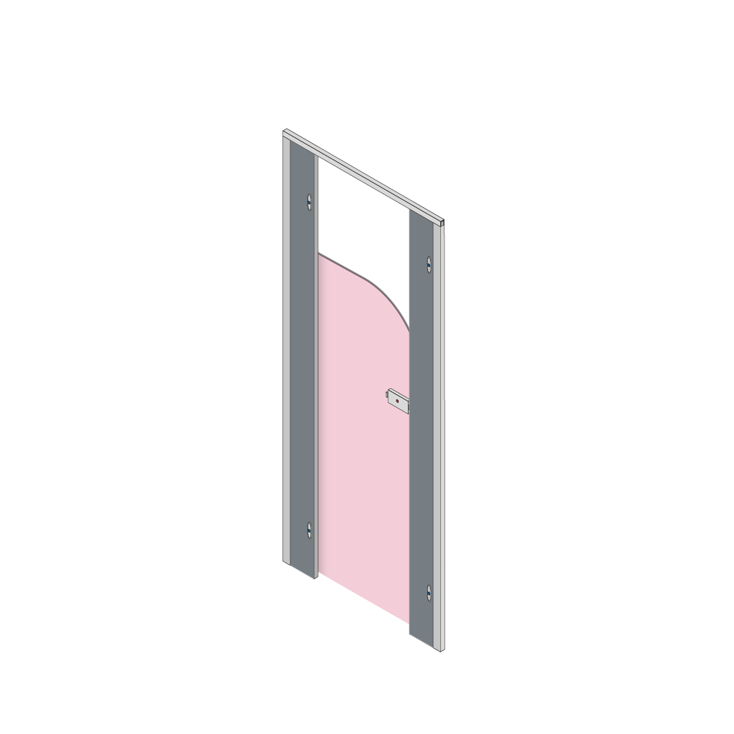 Pendle Junior Toilet Cubicle Pack with Marshmallow Door and Stone Grey Pilasters