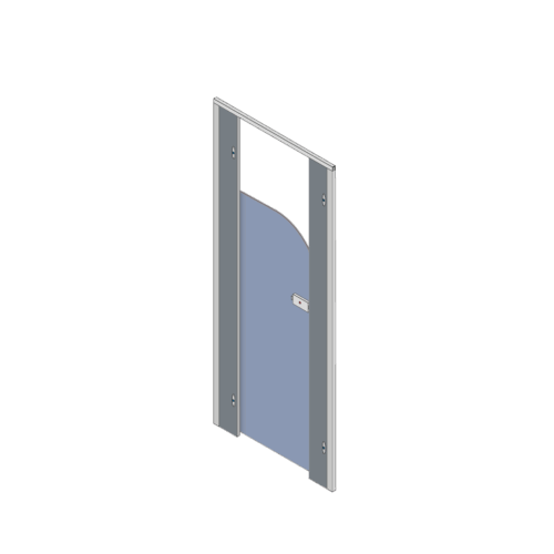 Pendle Junior Toilet Cubicle Door Pack with Misty Blue Door and Stone Grey Pilasters