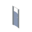 Pendle Junior Toilet Cubicle Door Pack with Misty Blue Door and Stone Grey Pilasters