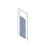 Pendle Junior Door Pack A with Misty Blue Doors and White Pilasters