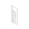 Pendle Junior Toilet Cubicle Door Pack with Plain grey door and white pilaster