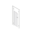 Pendle Junior Toilet Cubicle Door Pack with Plain grey door and white pilaster