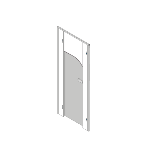 Pendle Junior Toilet Cubicle Door Pack with Plain grey door and white pilaster