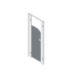 Pendle Junior Toilet Cubicle Pack A with stone grey door and Plain Grey pilasters